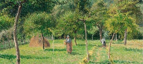 El-huerto-en-Eragny-1896-de-Camille-Pissarro